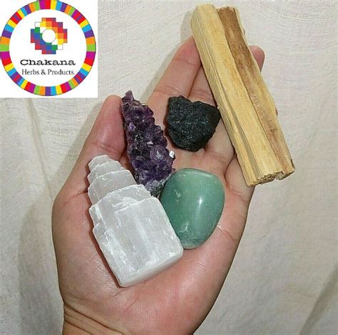 Home Protection Kit Amethyst Selenite Tourmaline Aventurine Palo