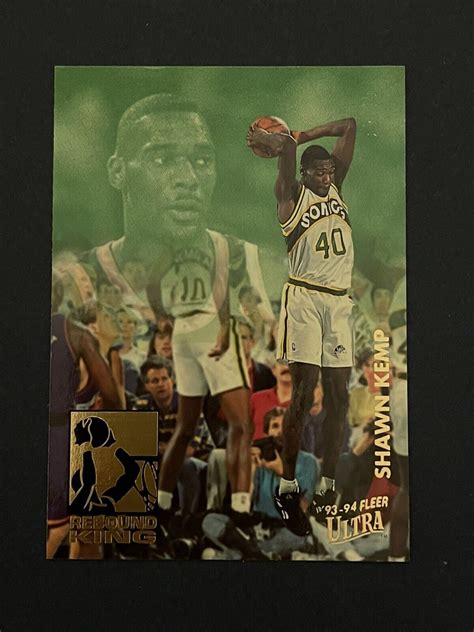 Shawn Kemp 1993 94 Fleer Ultra Rebound King 3 Seattle Supersonics Ebay