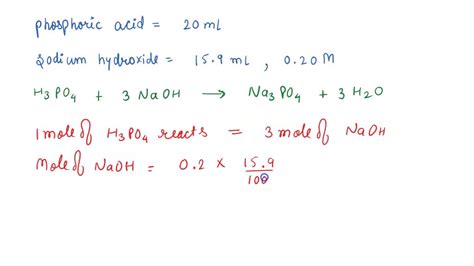 SOLVED You Have A Sample Of 87 1 ML Of 2 2 M Phosphoric Acid Solution