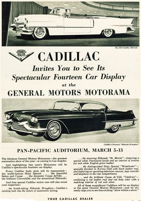 1955 Cadillac Motorama Ad Classic Cars Today Online