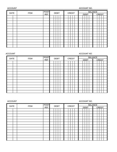 Free Printable General Ledger Templates Word And Excel And Pdf Small Business