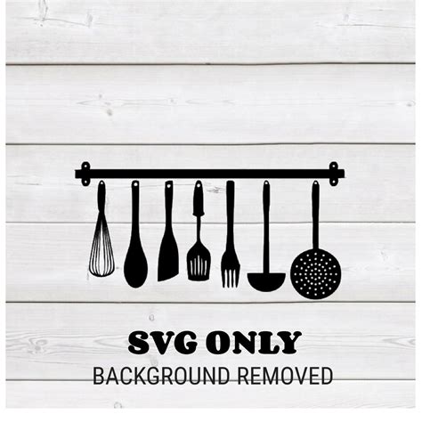 Svg Only Kitchen Utensils Svg Kitchen Utensil Group Svg Etsy