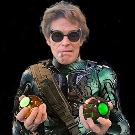 Green Goblin Holding Two Bombs One Of Them Active Willem Dafoe
