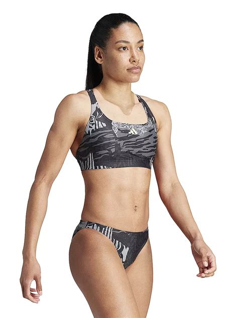 ADIDAS Damen Bikini Allover Graphic Grau