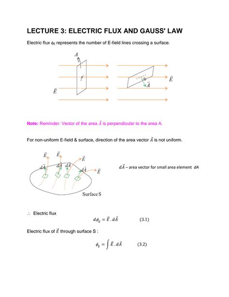 SOLUTION Lecture 3 Electric Flux And Gauss S Law Studypool