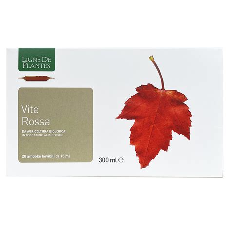 Vite Rossa 20 Ampolle Da 15 Ml Ligne De Plantes