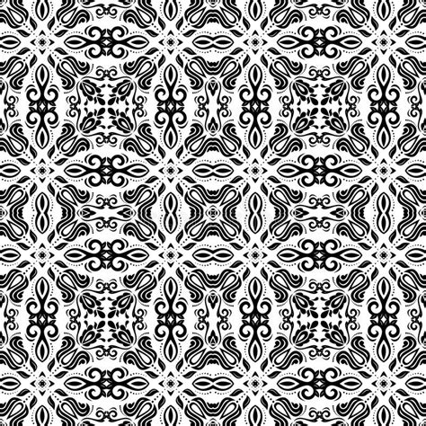 Modelo Ornamental Islámico De La Estrella Hexagonal Blanco Y Negro