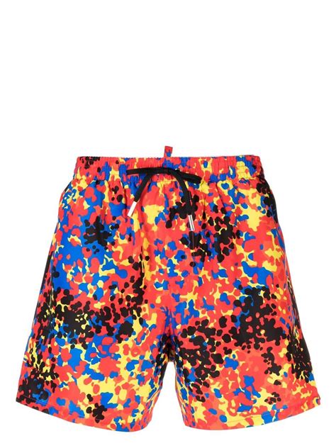 Dsquared Camouflage Print Swim Shorts Farfetch