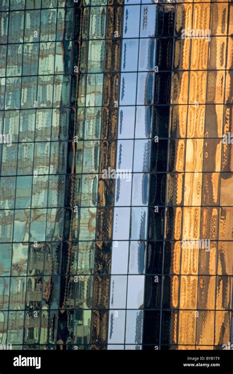 Office Block Reflections In The Windows Stock Photo Alamy