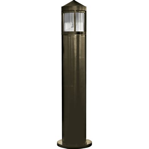 Dabmar D120 Bz Contemporary Line Voltage Bronze Outdoor Fiberglass Bollard Pathway Lighting