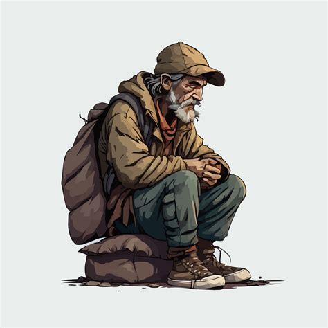 Download Poor Man Homeless Royalty Free Vector Graphic Pixabay