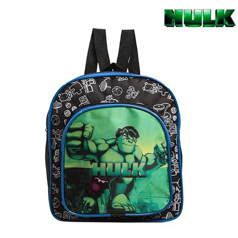 Kit Mochila Escolar Pequena Incrivel Hulk Vingadores Costas Usa Magazine