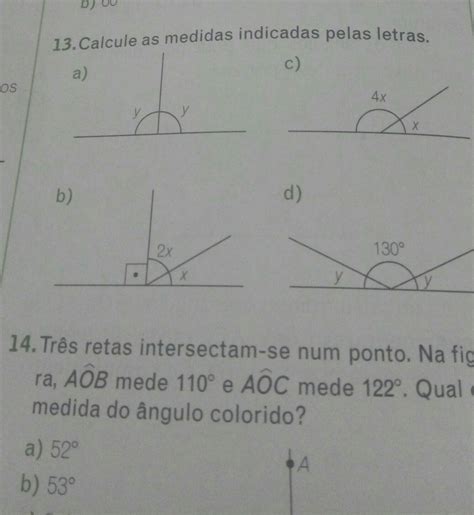 Calcule As Medidas Indicadas Pelas Letras Tr S Retas Intersectam