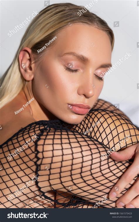 Beautiful Nude Slender Blonde Girl Wearing Stock Photo 1561573423 Shutterstock