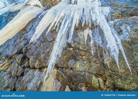 Icicle Icy Stalactite Stock Photo Image Of Environment 156892728