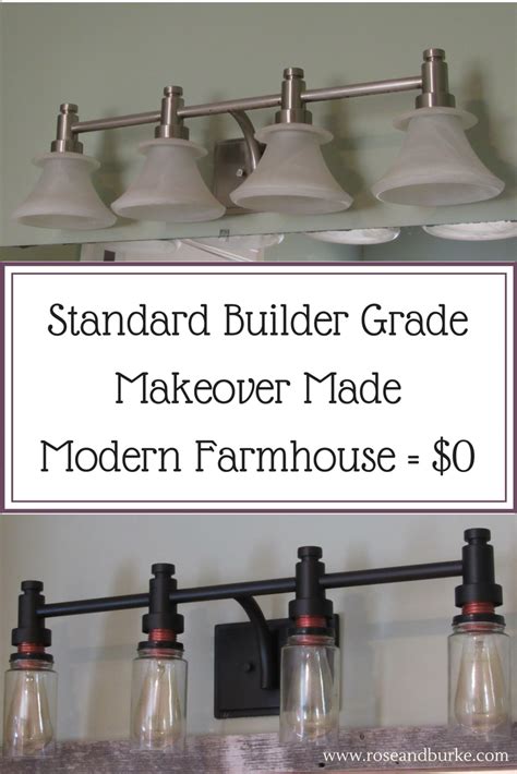 Diy Standard Builder Grade Light Fixture Makeover Made Modern Farmhouse