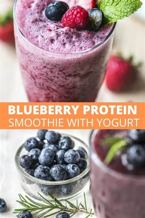 Blueberry Protein Smoothie With Greek Yogurt And Berries Recipe