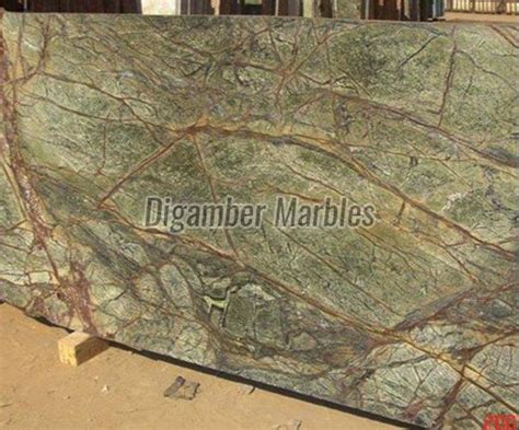 Rain Forest Green Granite Slab For Hotel Kitchen Office Restaurant