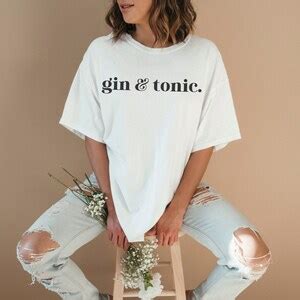 Gin Tonic Shirt Funny Drinking Gift Cocktail Tshirt Gin Drinker Gift