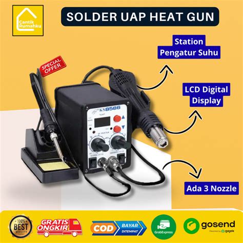 Jual Heat Gun Solder Uap Station Blower Desoldering Hot Plastik Besi V Shopee Indonesia