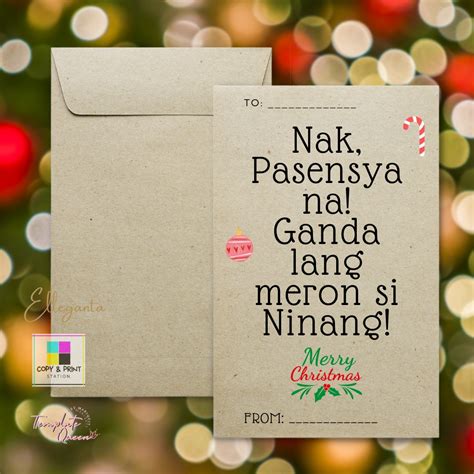 Customized Pinoy Ampao For Christmas 15pcs Customized Money Envelope