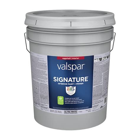 Valspar Signature Eggshell Ultra White Tintable Latex Interior Paint Primer 5 Gallon 007