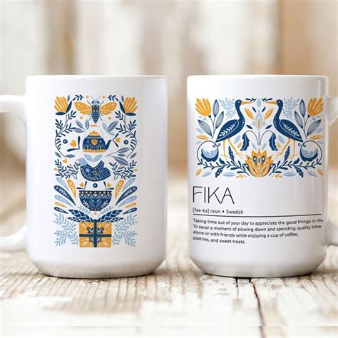 Fika Definition Mug Scandi Mug Hygge Gift Nordic Mug Home Décor