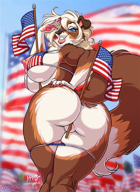 Rule 34 1girls 4th Of July American Flag American Flag Bikini Anthro Ass Big Ass Big Boobs Big