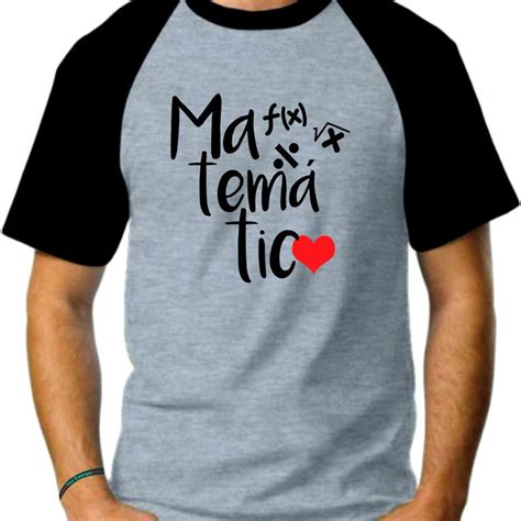 Camiseta Mescla Raglan Amo Matemática Elo7 Produtos Especiais