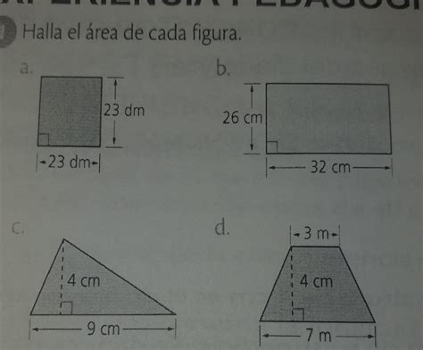 Halla El Rea De Cada Figura B A Dm Cm Dm Cm D C