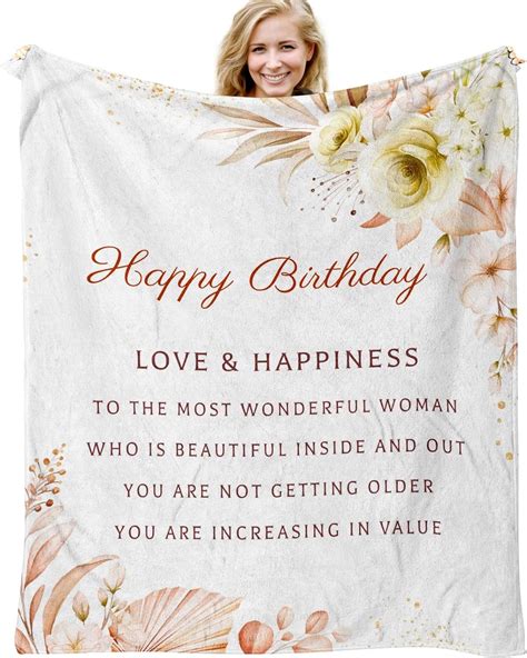 RooRuns Mother in Law Birthday Gifts Throw Blankets, Birthday Gifts for ...