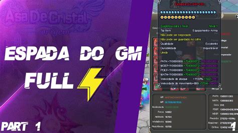 UPANDO ESPADA DO GM 20 FULL ASA DE CRISTAL PART 1 YouTube