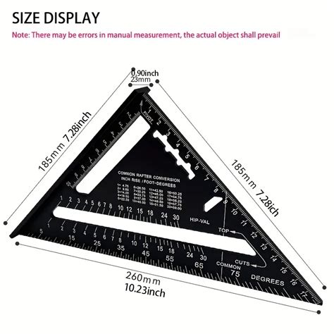 Triangle Ruler Measurement Tool Aluminium Alloy Carpenter Temu