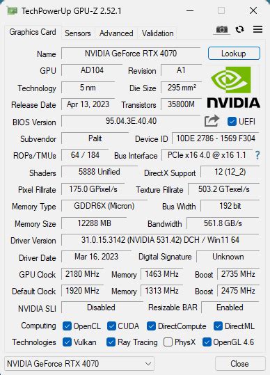 Palit GeForce RTX 4070 JetStream Review Overclocking Power Limits