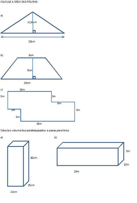 A Matemática Para Meus Alunos Atividades 1 E 2 Sobre áreas De Figuras