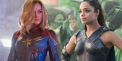 Brie Larson and Tessa Thompson Endorse Captain Marvel and Valkyrie Fan Art