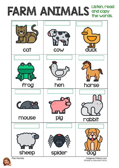 Vocabulary Farm Animals Worksheet Live Worksheets