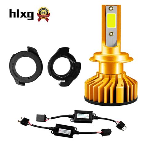 Hlxg Car Headlight Kits H Led Bulbs W Lm With Canbus Decoder