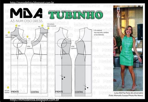 A3 NUMo 0150 DRESS Padrões de costura para vestido Modelista