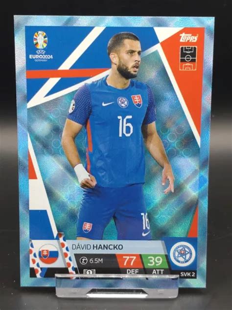 Topps Match Attax Uefa Euro David Hancko Slovakia Crystal Parallel