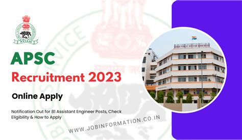 Apsc Ae Recruitment Notification Out For Assistant Engineer