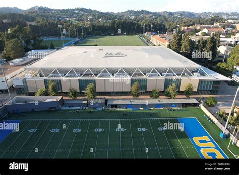 An aerial view of Pauley Pavilion on the campus of UCLA, Thursday, Sept. 9, 2021, in Los Angeles ...