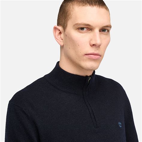 Cohas Brook 14 Zip Jumper For Men In Dark Blue