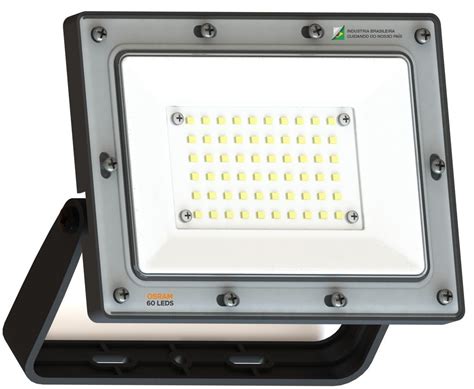 Refletor 50w Led Osram 18000lm Bivolt Ip66 Slim 6500k VG Iluminação