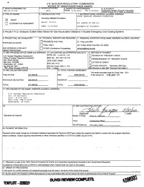 Fillable Online Pbadupws Nrc Modification No 001 To Grant No NRC 04 10