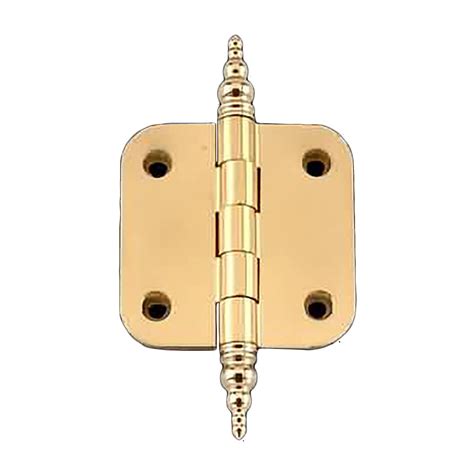 Solid Brass Cabinet Hinge Radius Steeple Tip 2