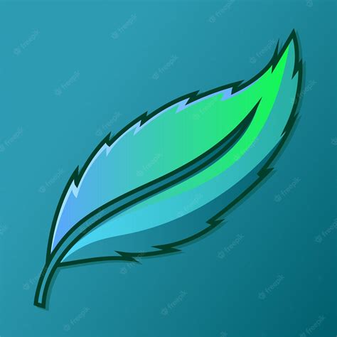 Premium Vector Leaf Icon Vector Isolated Green Turquoise Leaves Of