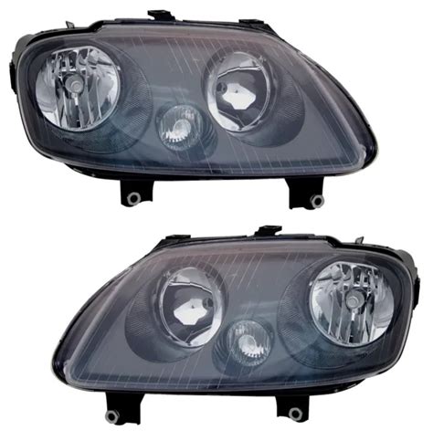 SCHEINWERFER SET FÜR VW CADDY 2K TOURAN 1T HALOGEN H1 H7 Schwarz