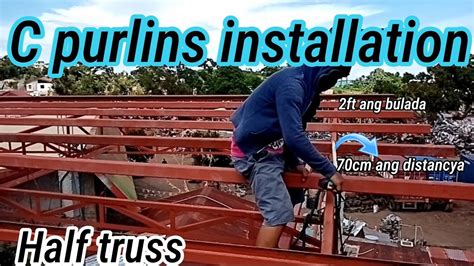 PAANO MAGKABIT NG C PURLINS 70CM Ang Distancya Bawat Isa YouTube