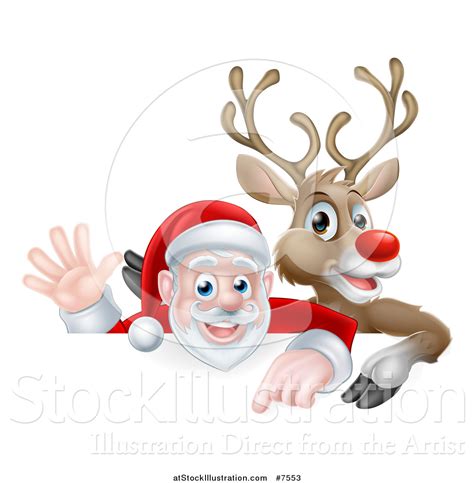 Vector Illustration of a Cartoon Christmas Rudolph the Red Nosed ...